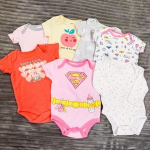 Baby Girls Onesie Bundle 3-6 months Lot Infant Bodysuits Shirts